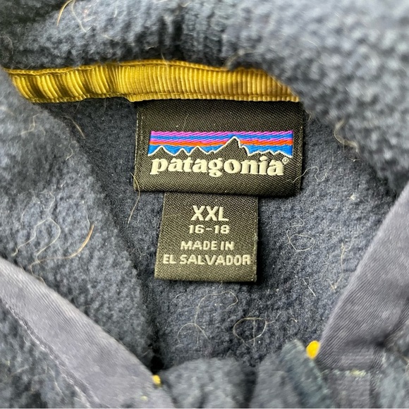 Patagonia Blue and Yellow Hooded Jacket - Picture 2 of 3
